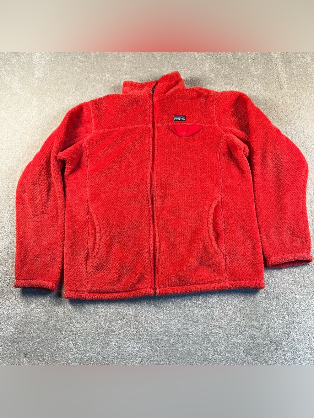 Patagonia Fleece Girl's 14 XL Red Zip Front